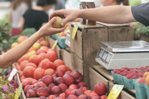 A vendor offering free product to a customer