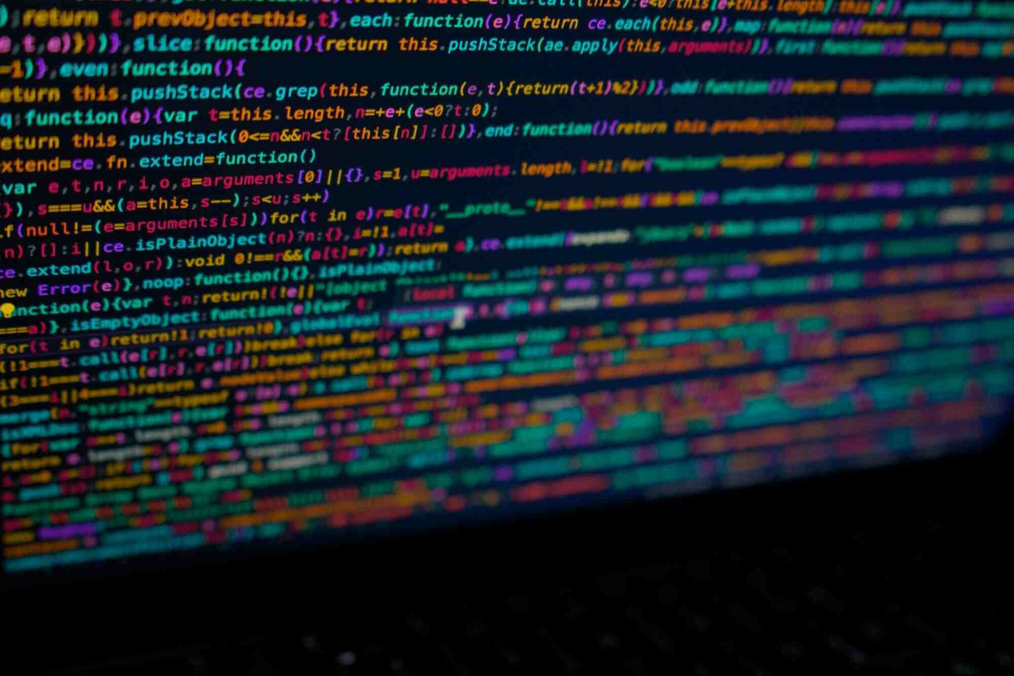 close up of a computer screen with code on it